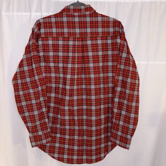 Boston Traders Flannel Shirt Red Plaid Button Down 100% Cotton Men’s Small NWT - Picture 2 of 9